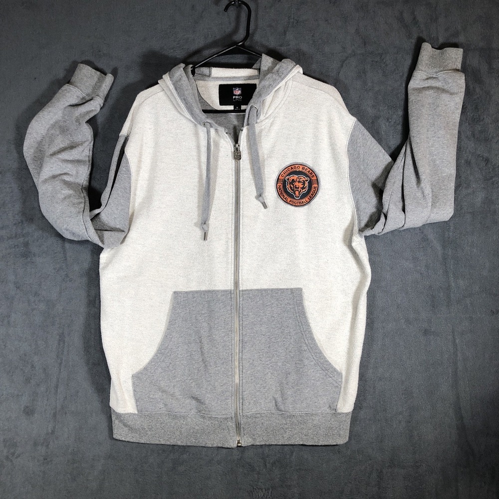 NFL Pro Line Hoodie Chicago Bears Full Zip Jacket Glitter Logo Women's Medium